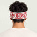 Amundsen ski headband white red, model male back