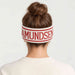 Amundsen ski headband white red, model female back