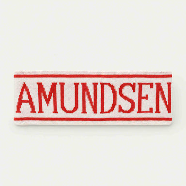 Amundsen ski headband white red, back