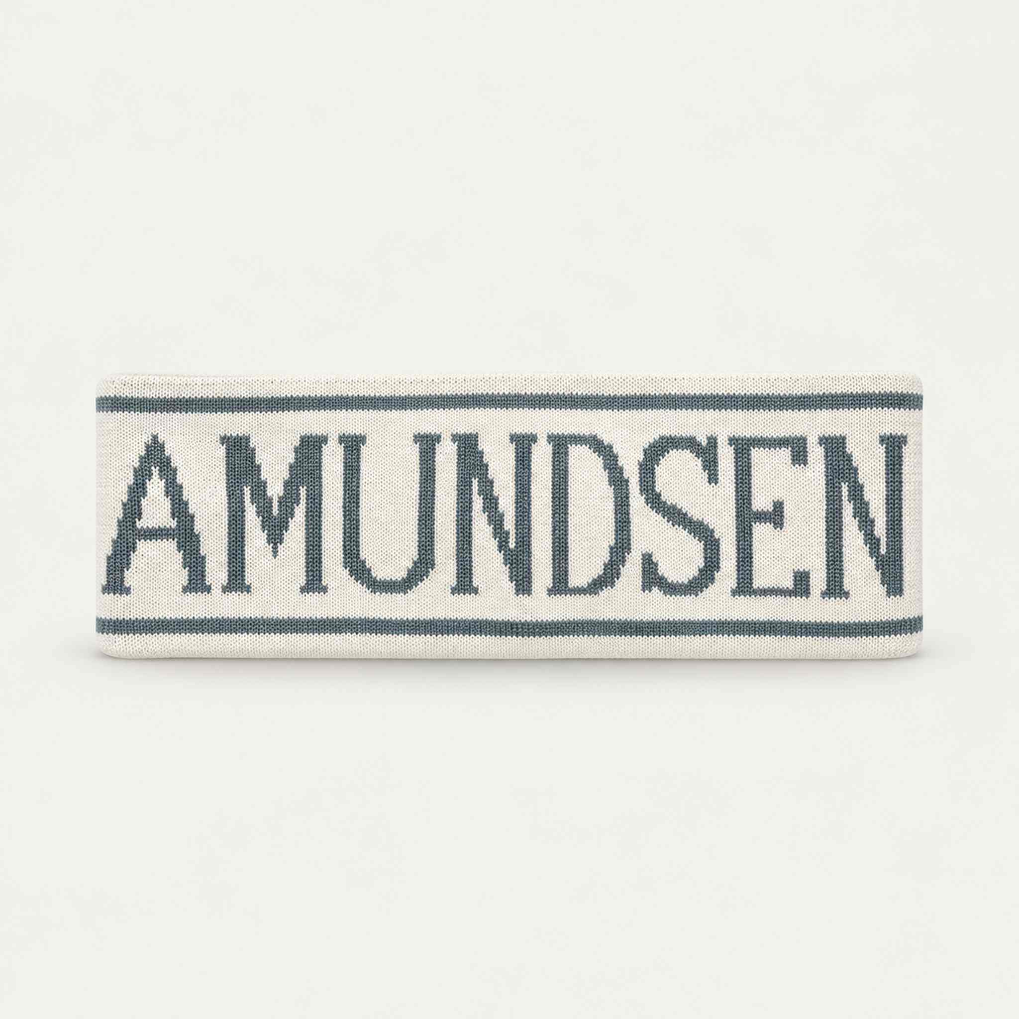 Amundsen ski headband white stormy blue, front