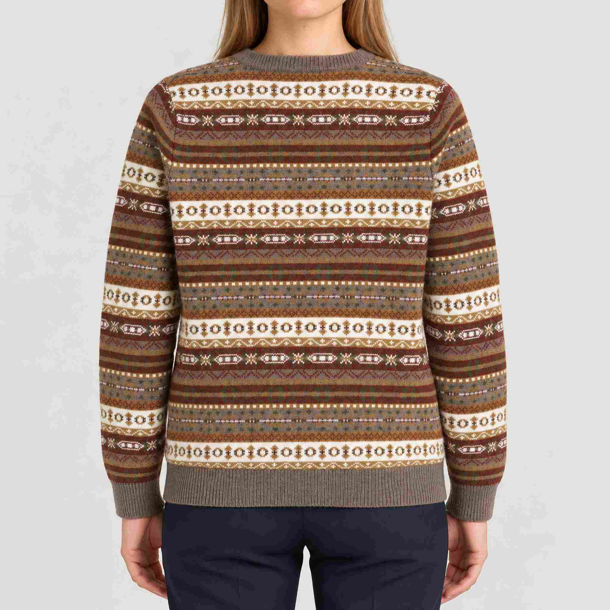 Amundsen Dunkirk Crew Neck, back view on model.