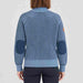 Amundsen Gard Sweater in Fjord Blue, back view on model.