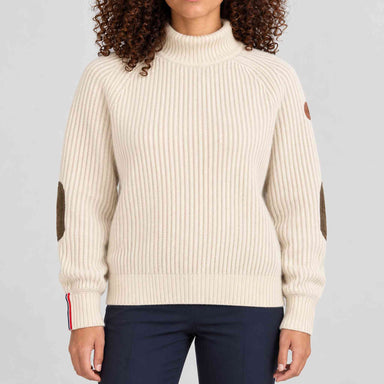 Amundsen Gard Sweater in Natural, front view on model.
