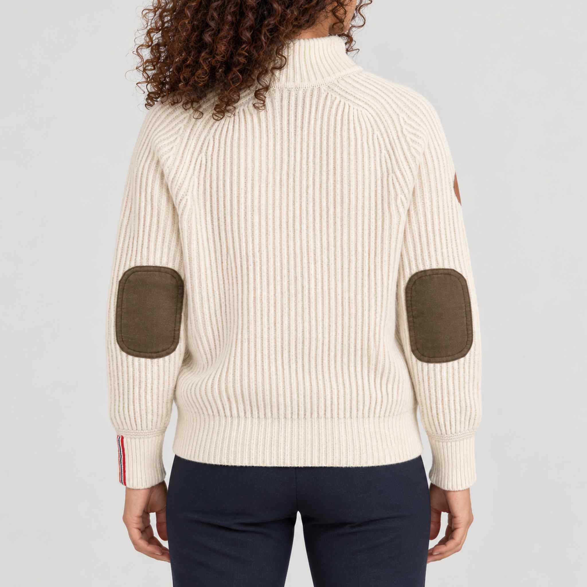 Amundsen Gard Sweater in Natural, back view on model.