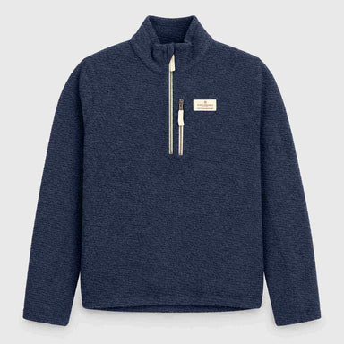 Amundsen Hut Half Zip in Faded Navy, front product view.