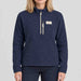 Amundsen Hut Half Zip in Faded Navy, front view on model.