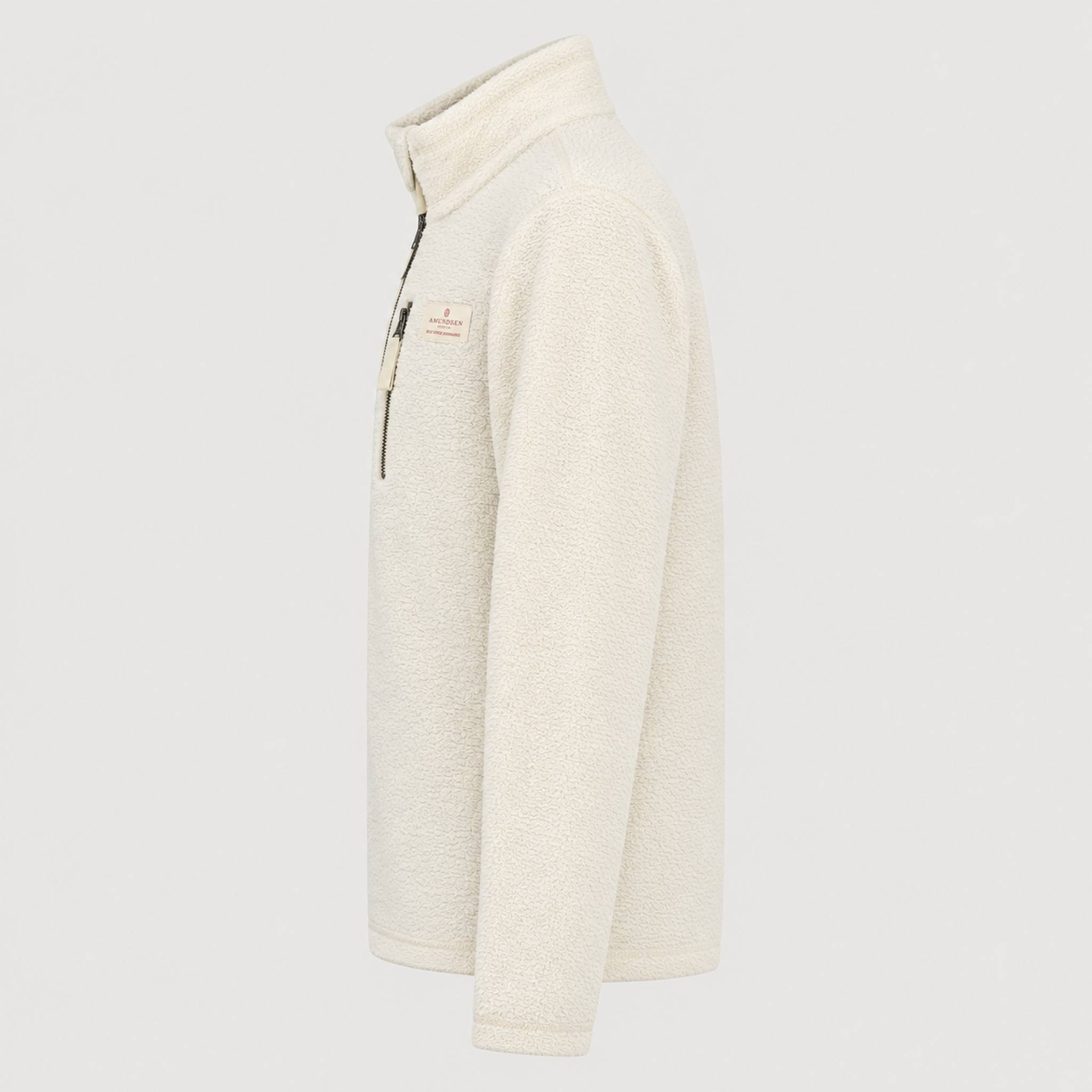 Amundsen Hut Half Zip in Oatmeal, side product view.