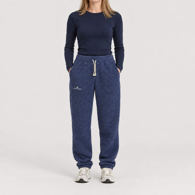 Amundsen Hut Pants in Faded Navy, front view on model.