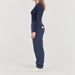 Amundsen Hut Pants in Faded Navy, side view on model.