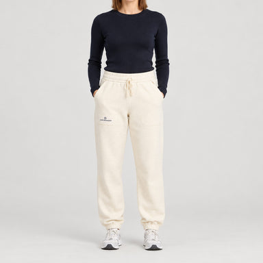 Amundsen Hut Pants in Oatmeal, front view on model.