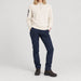 Amundsen Peak Half Zip in Oatmeal, full outfit view on model.