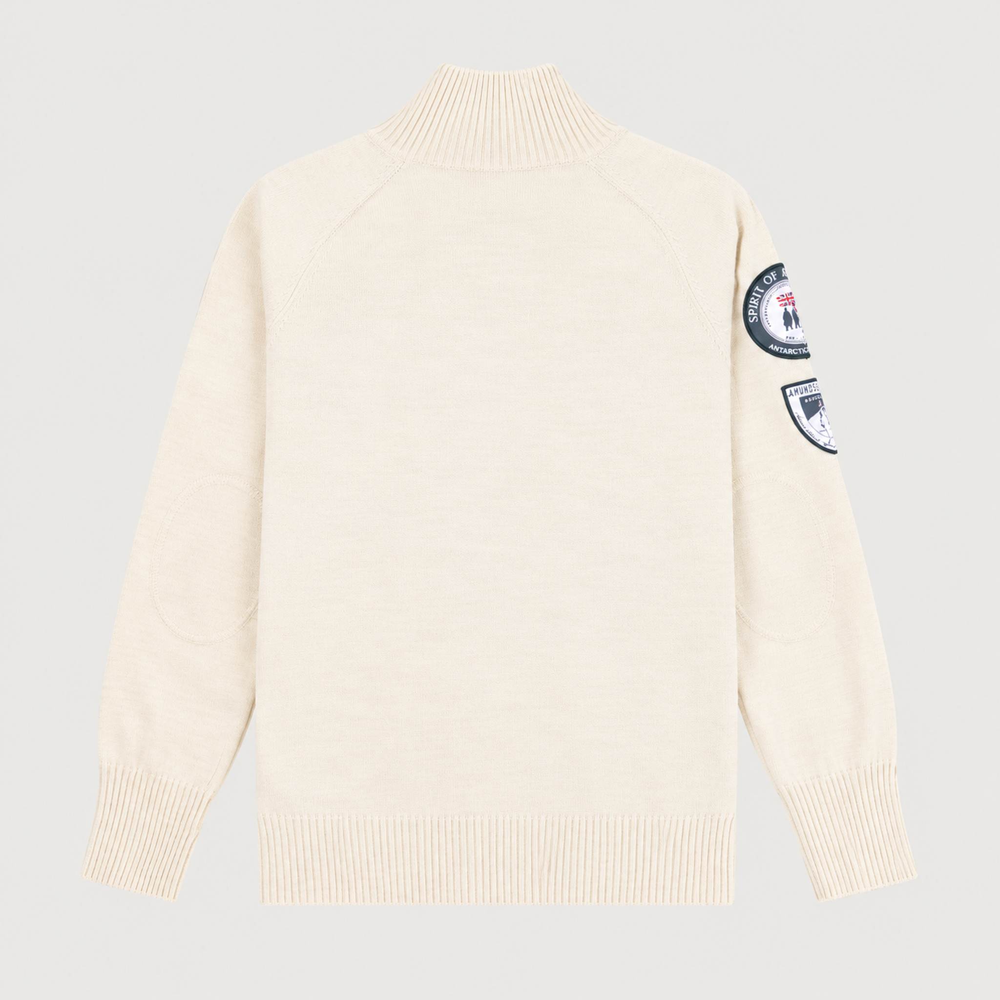 Amundsen Peak Half Zip in Oatmeal, back product view.