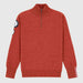 Amundsen Peak Half Zip in Terra Red, front product view.