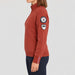 Amundsen Peak Half Zip in Terra Red, side view on model.