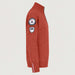 Amundsen Peak Half Zip in Terra Red, side product view.