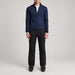 Aztech Mountain AZ Technical Zip Fleece in Sander Navy - front model view
