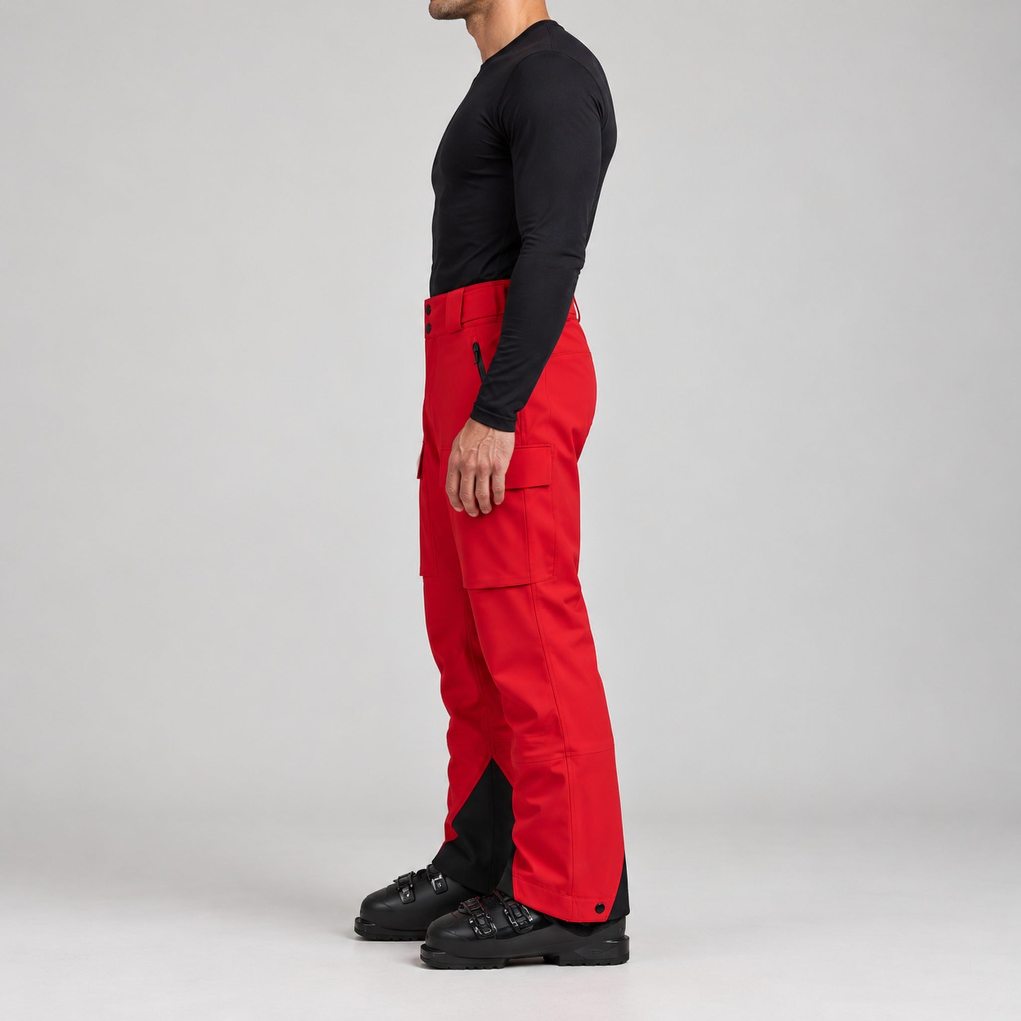 Aztech Mountain Hayden Ski Pant in Rosso - side model view