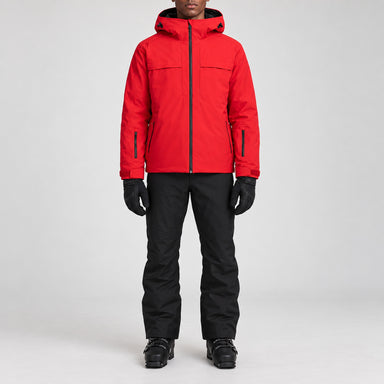 Aztech Mountain Insulated Hayden Ski Jacket in Rosso - front model view