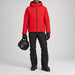 Aztech Mountain Insulated Hayden Ski Jacket in Rosso - full outfit model view