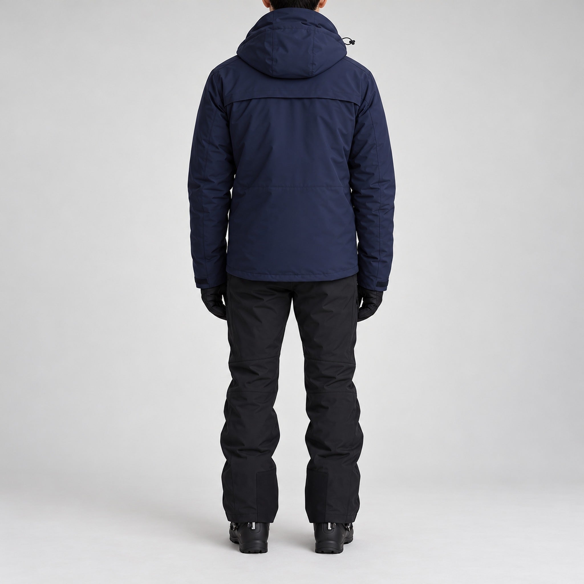 Aztech Mountain Insulated Hayden Ski Jacket in Sander Navy - back model view