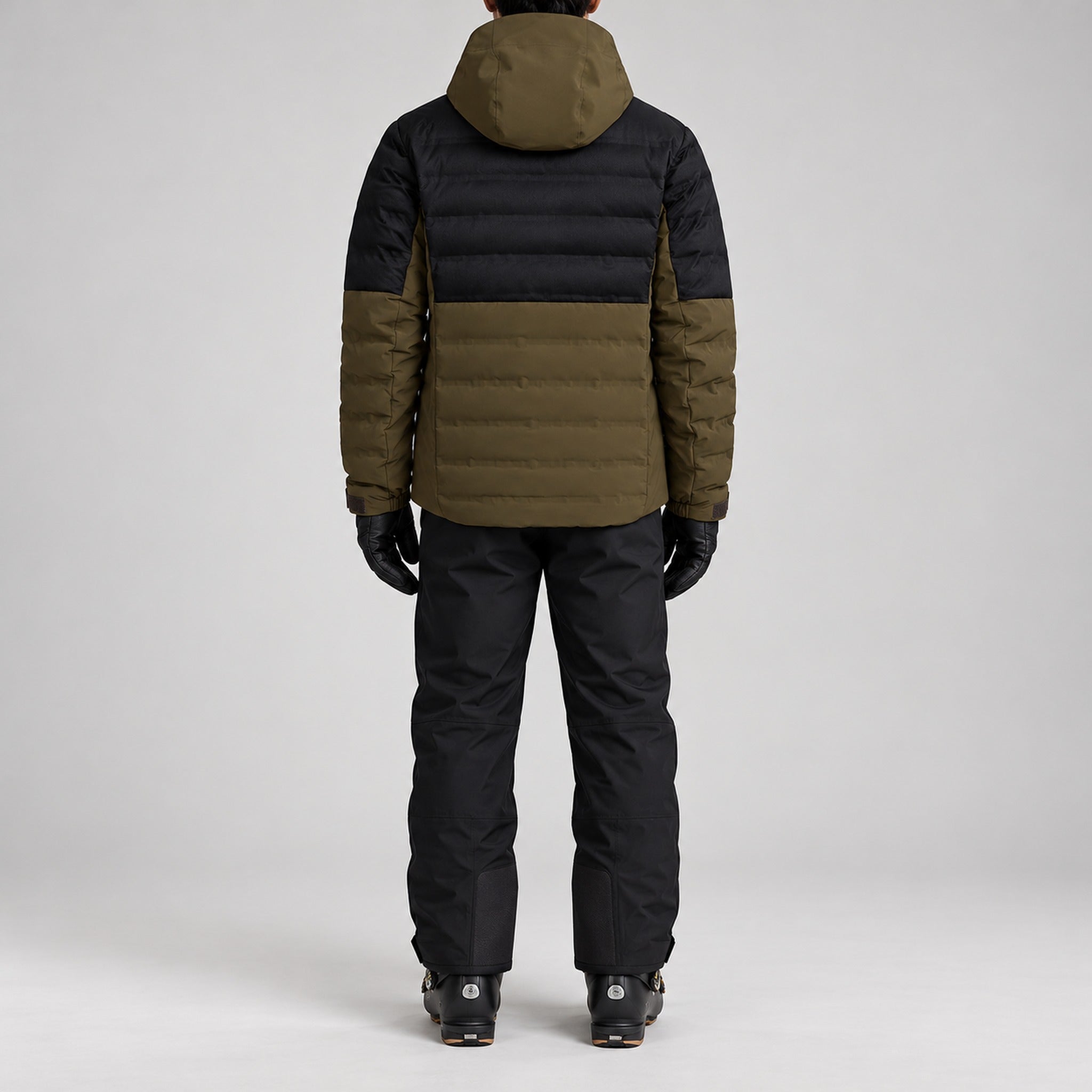 Aztech Mountain Pyramid Ski Jacket in Arlberg Green - back model view