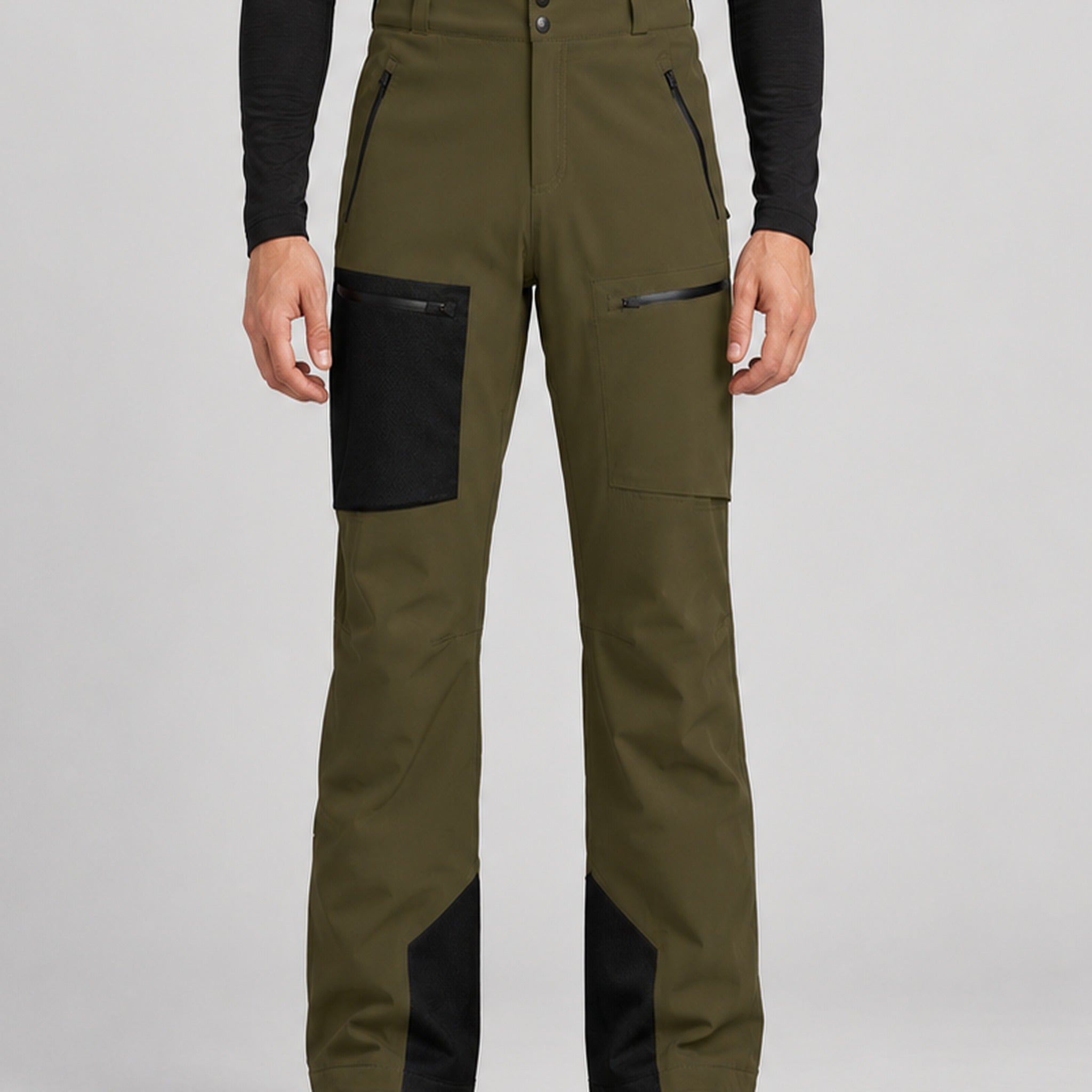 Aztech Mountain Pyramid Ski Pant in Arlberg Green - garment detail view