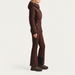 Cordova women's Ajax Ski Suit in Chocolate – model side view – London Ski Co