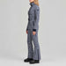 Cordova women's Chatel Ski Suit in Indigo Gingham – model side view – London Ski Co