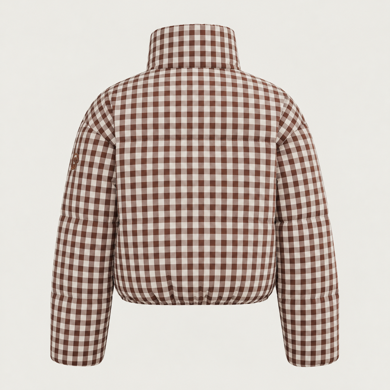 Cordova women's Cortina Ski Jacket in Chocolate Gingham – product back view – London Ski Co