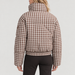 Cordova women's Cortina Ski Jacket in Chocolate Gingham – model back view – London Ski Co