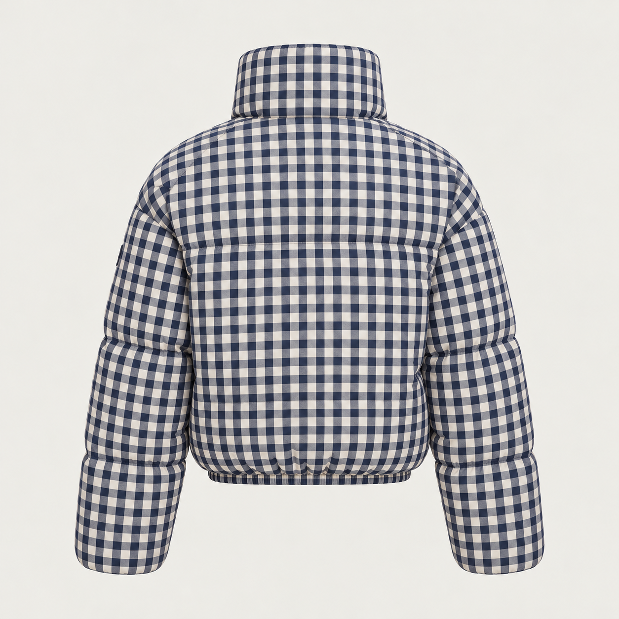 Cordova women's Cortina Ski Jacket in Indigo Gingham – product back view – London Ski Co