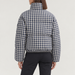 Cordova women's Cortina Ski Jacket in Indigo Gingham – model back view – London Ski Co
