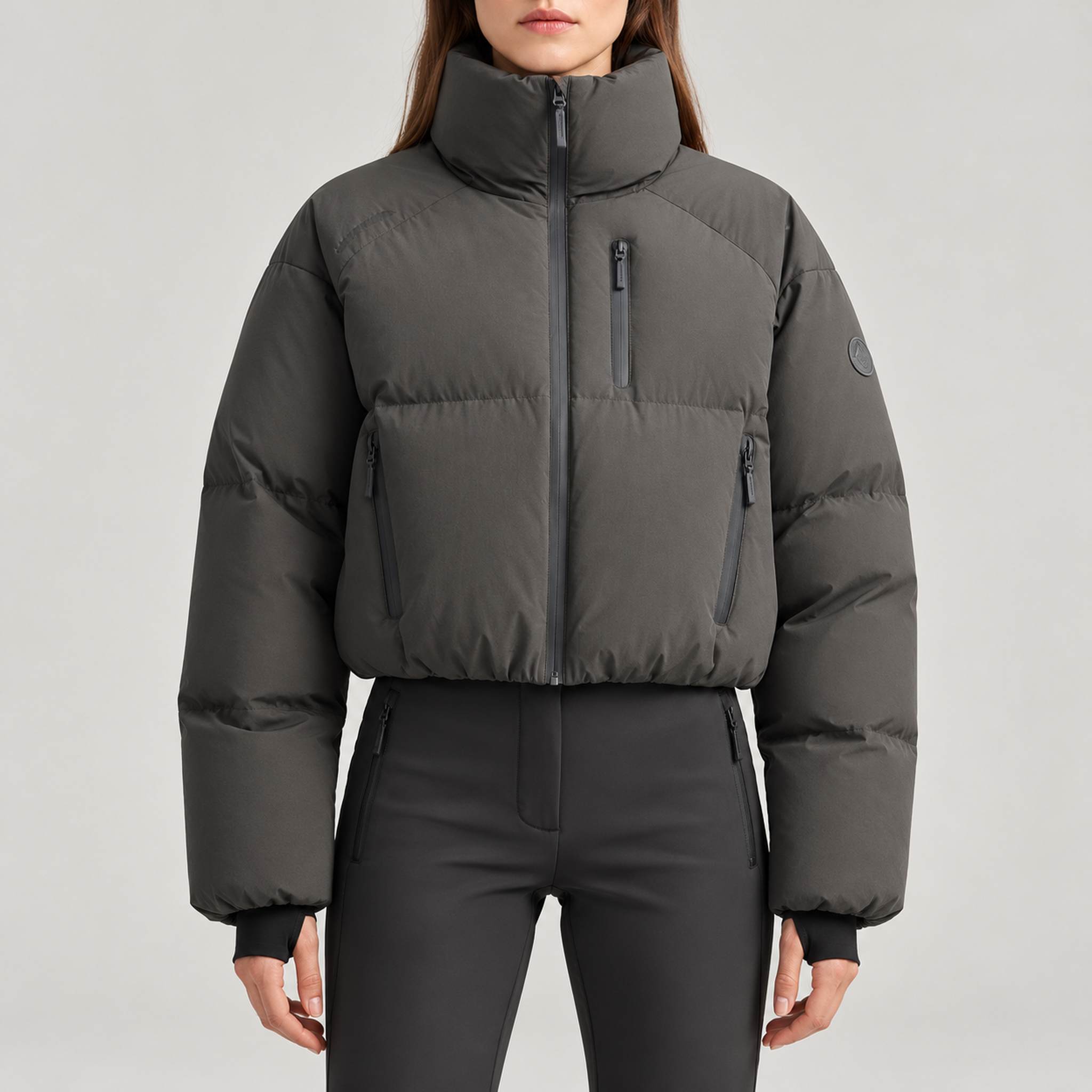 Cortina Ski Jacket in Anthracite — model front