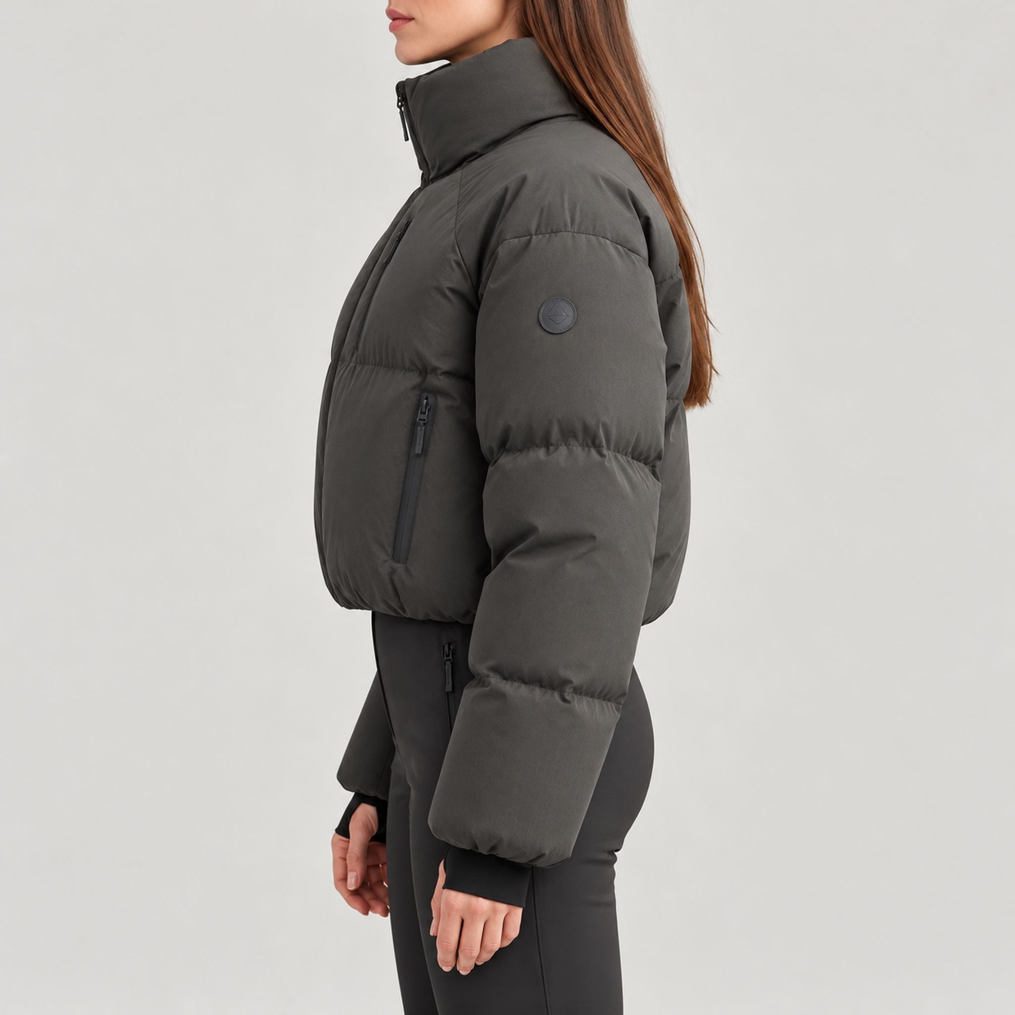 Cortina Ski Jacket in Anthracite — model side