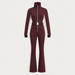 Cordova women's OTB Ski Suit in Bordeaux – product front view – London Ski Co