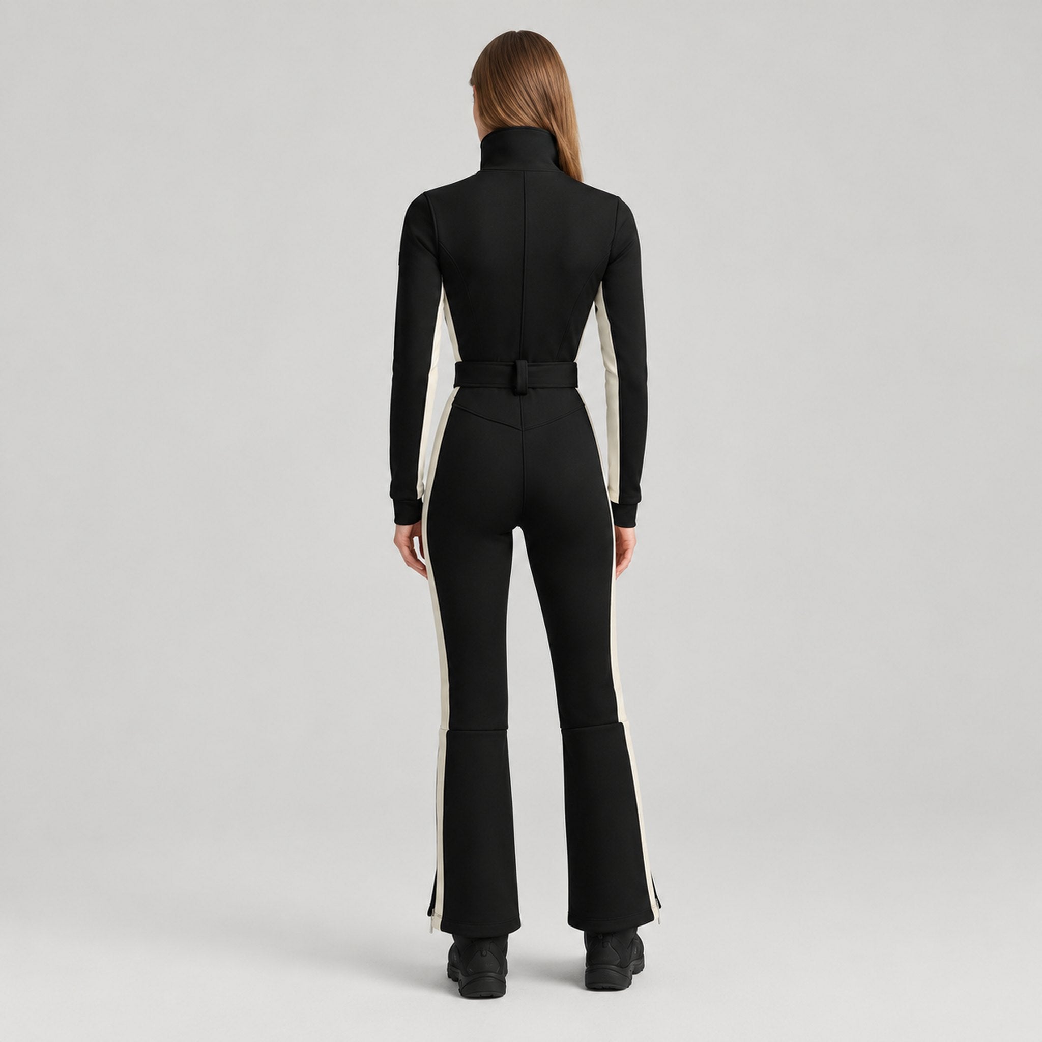Cordova women's Cordova OTB Ski Suit in Onyx – model back view – London Ski Co