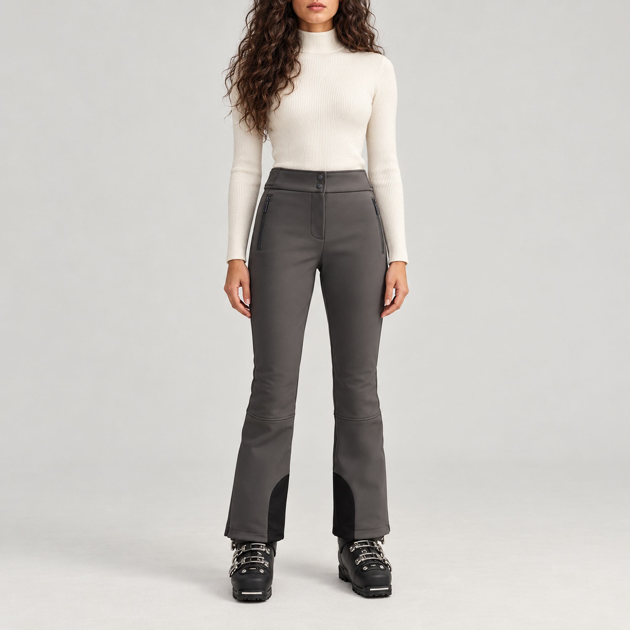 St Moritz Ski Pants in Anthracite — model front