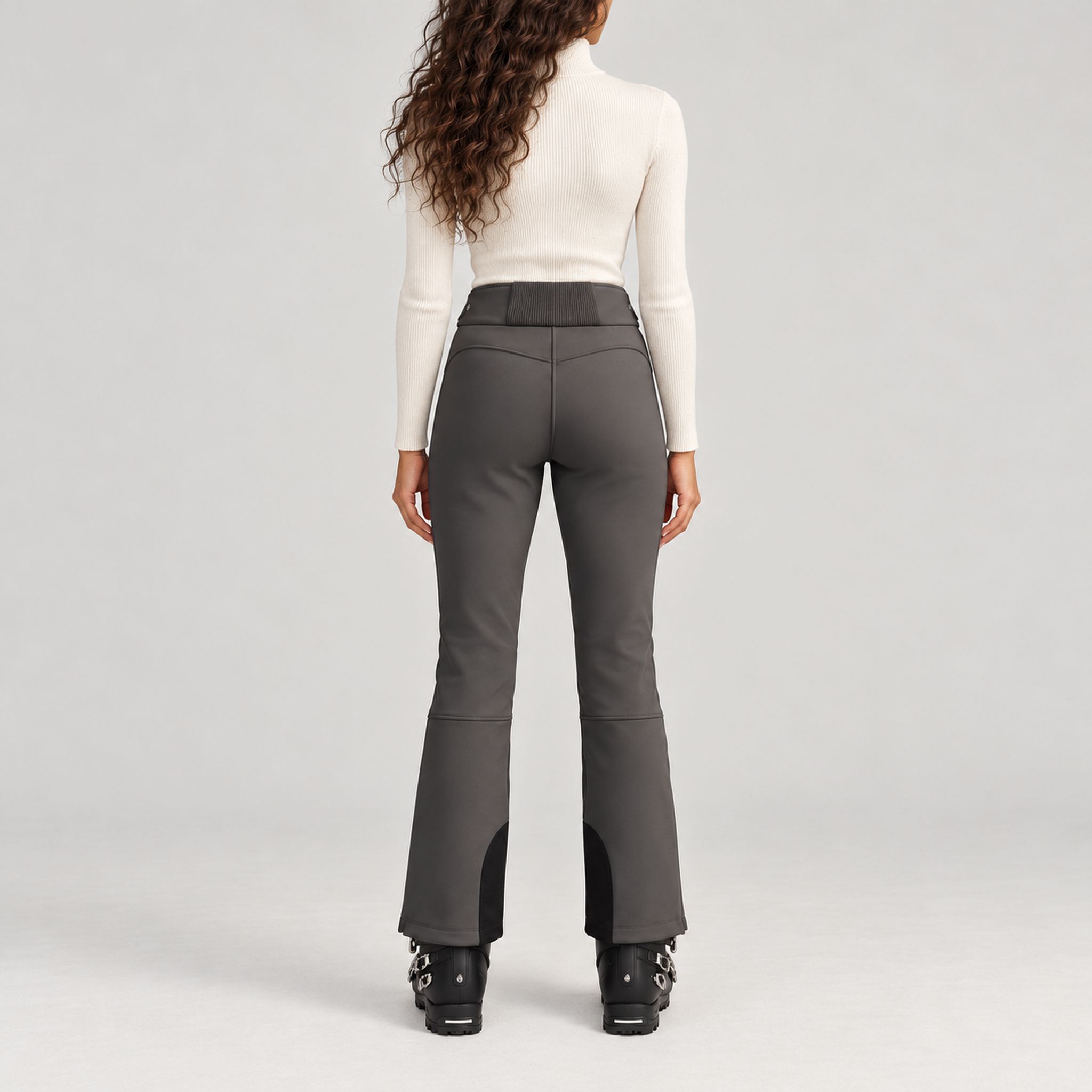 St Moritz Ski Pants in Anthracite — model back