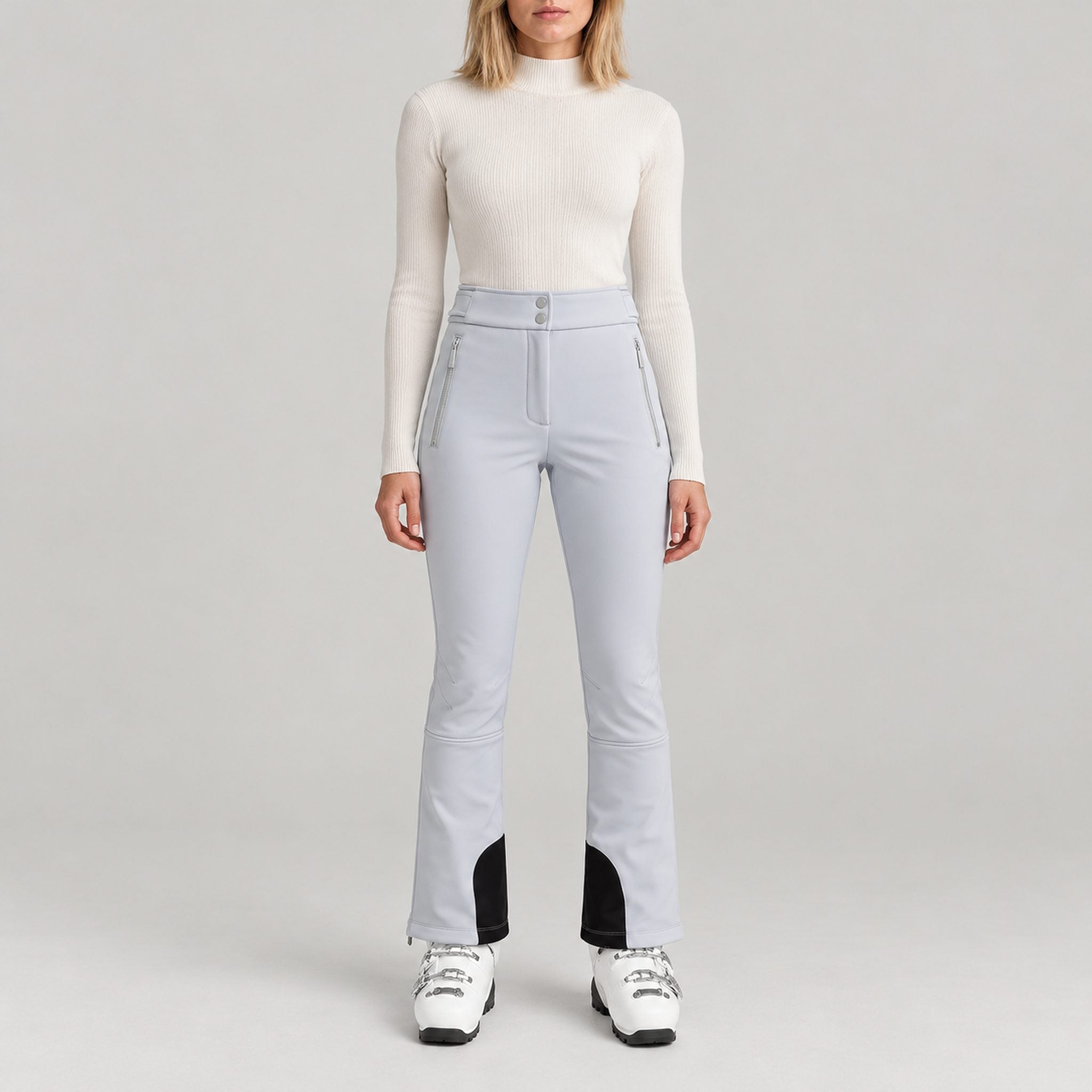 St Moritz Ski Pants in Glacier — model front