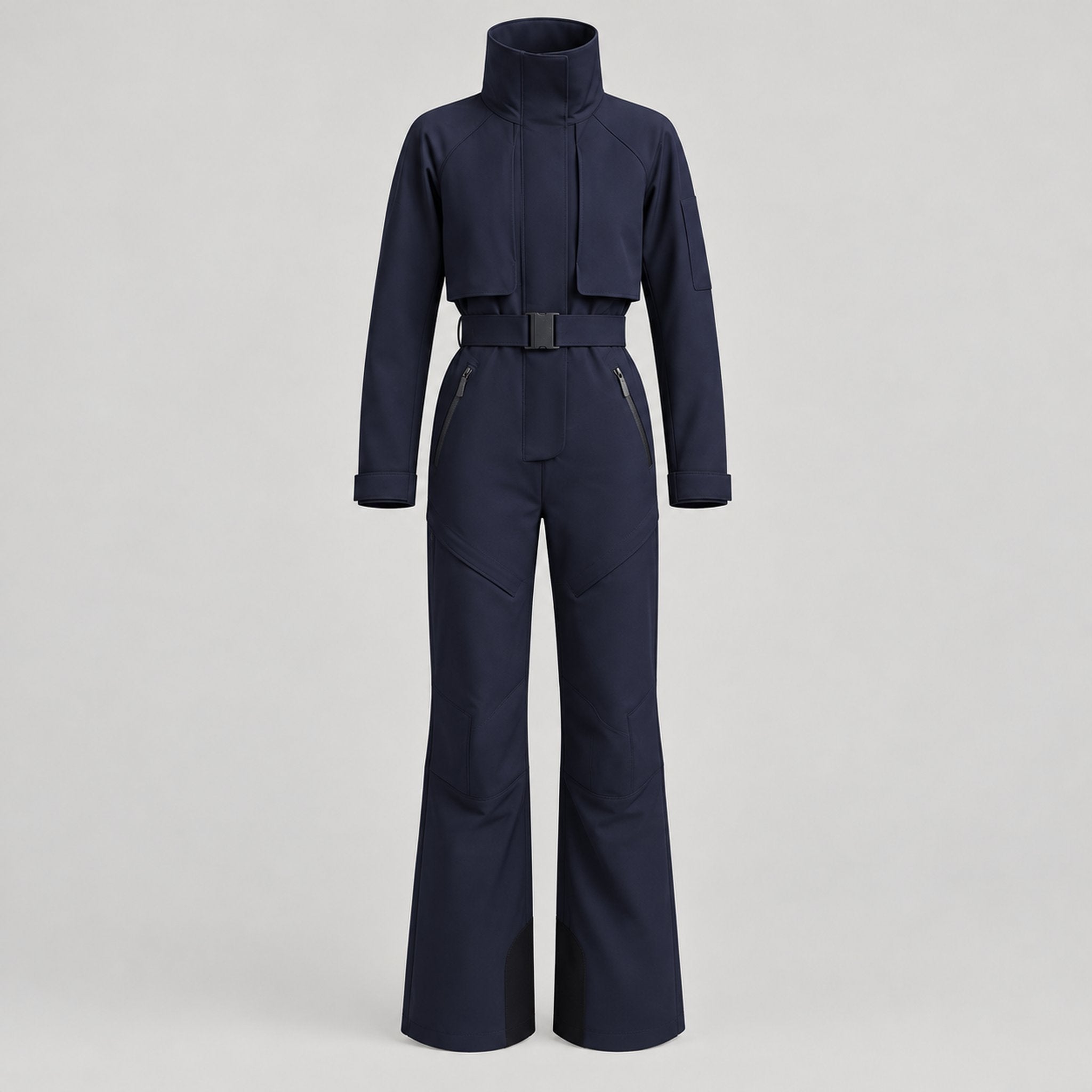 Cordova women's Volta Ski Suit in Indigo – product front view – London Ski Co