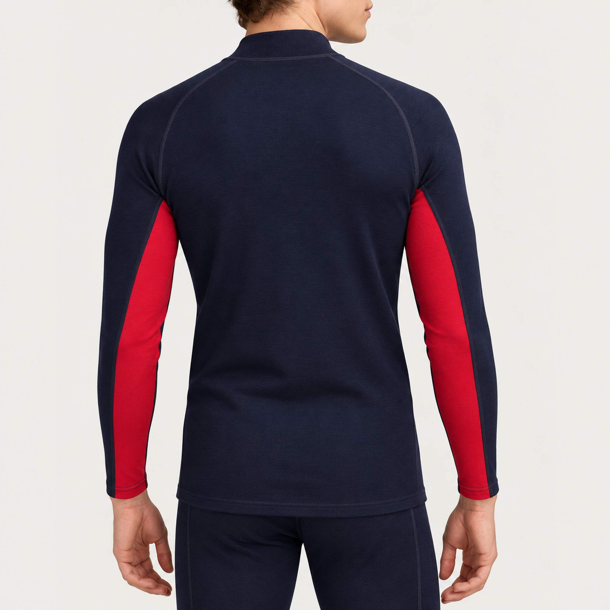 Dale of Norway Aksla Base Layer Half Zip Sweater - model back
