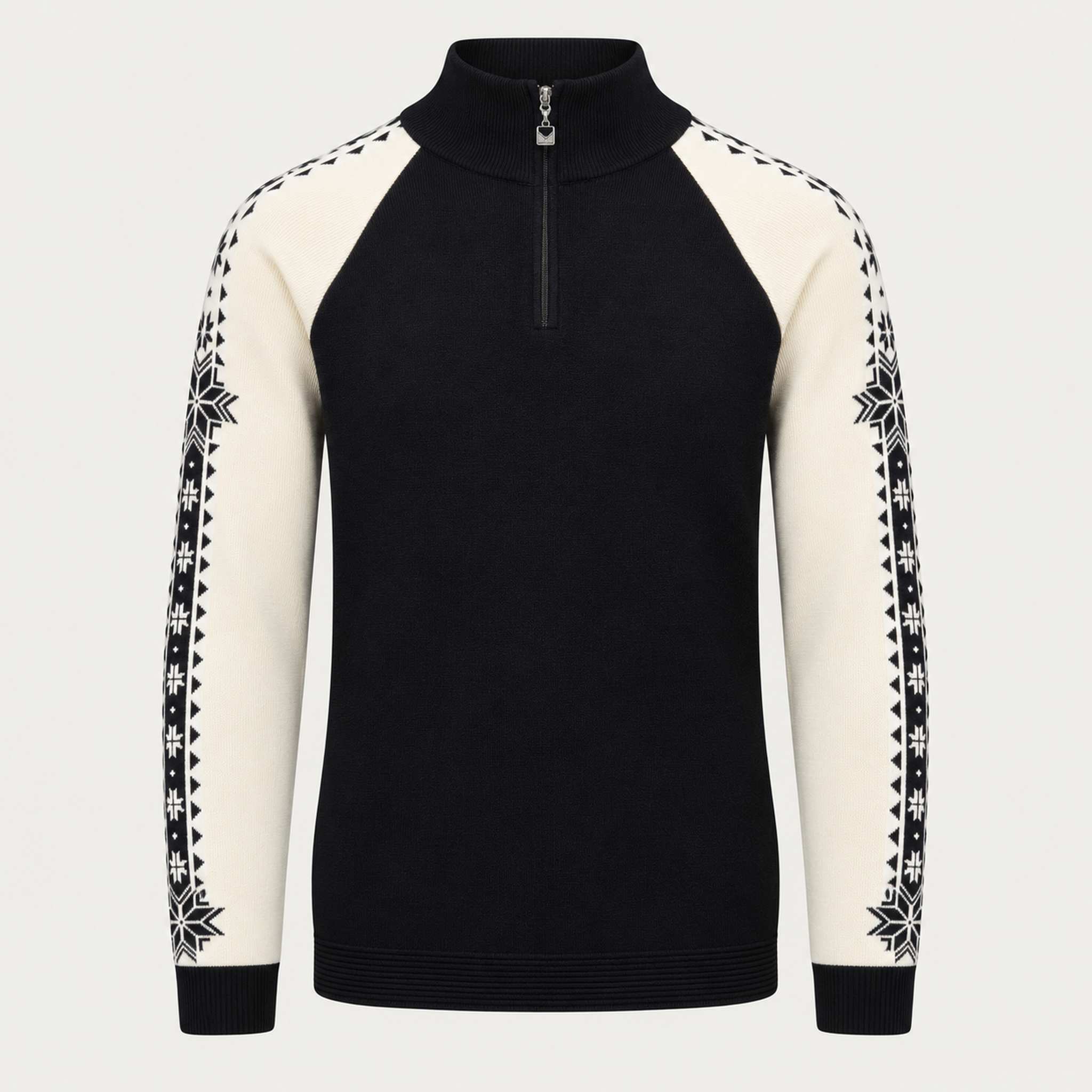 Dale of Norway Geilo Sweater in Black/Off White - front