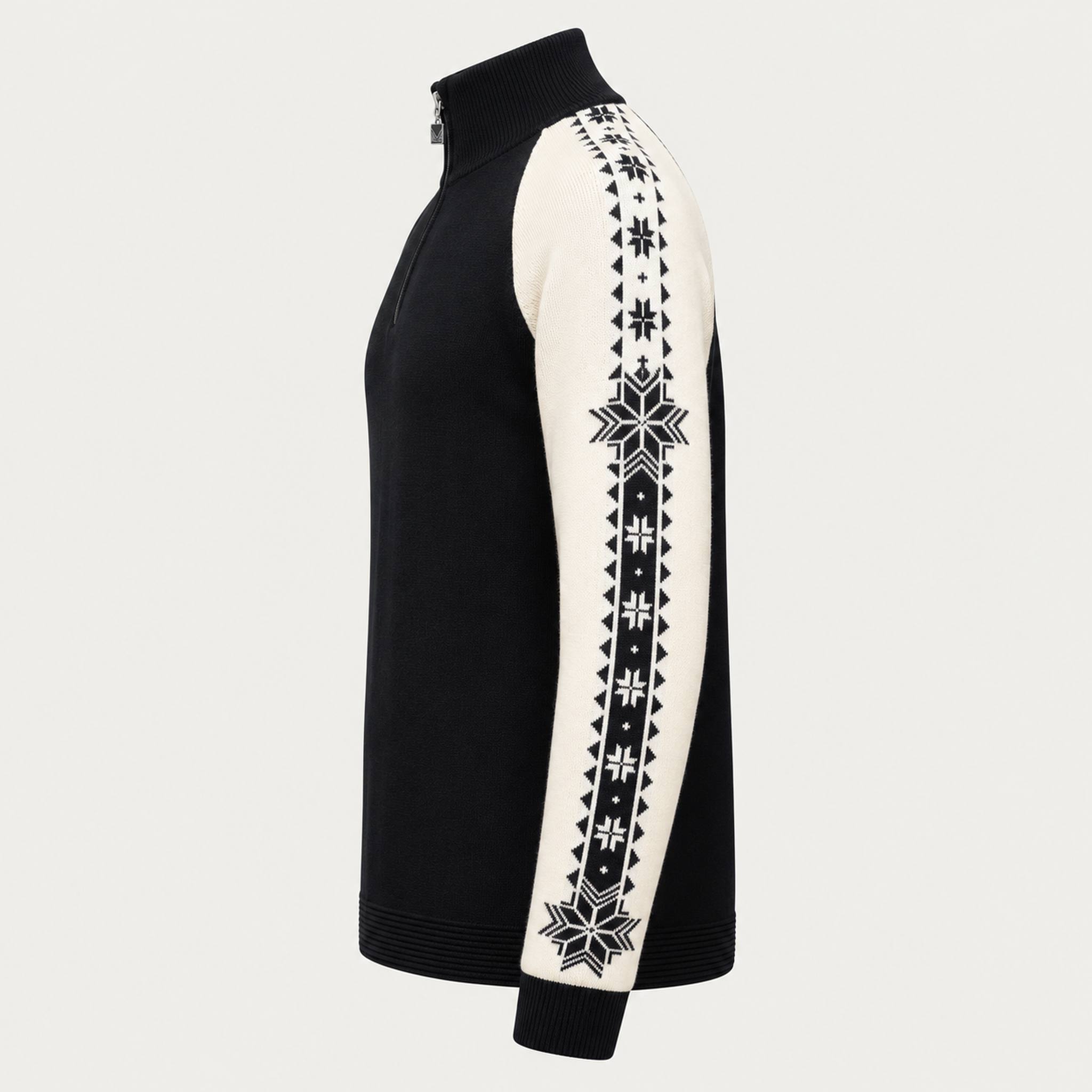 Dale of Norway Geilo Sweater in Black/Off White - side