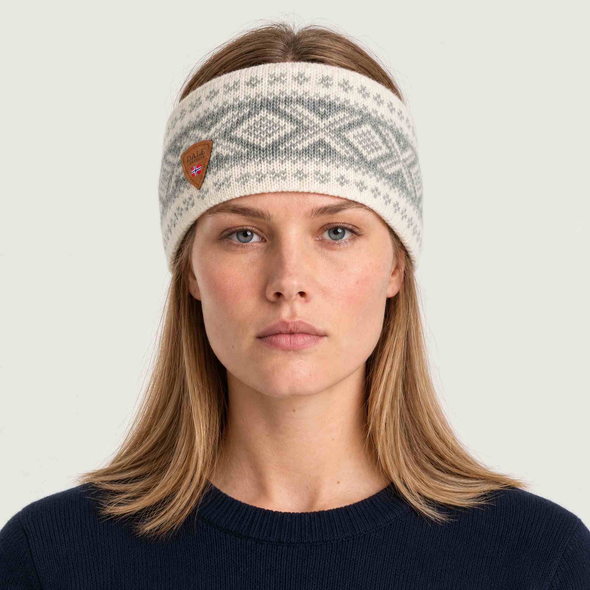 Dale of Norway Cortina 1956 Headband in Off White - female front