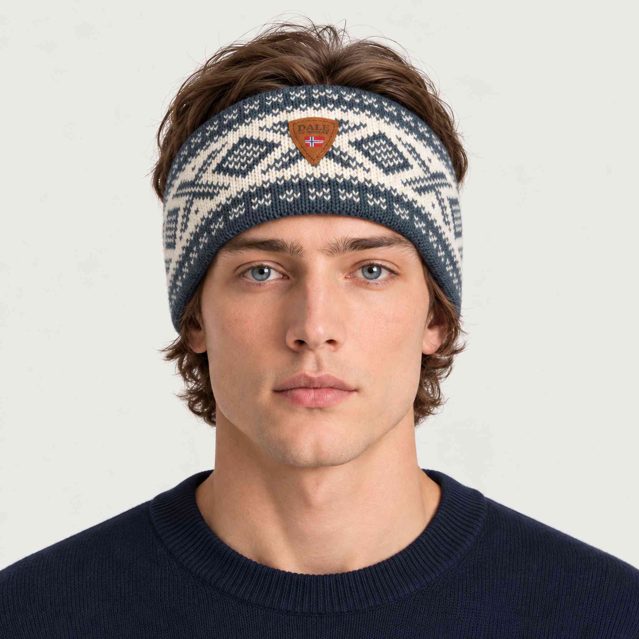 Dale of Norway Cortina 1956 Headband in Steel - male front