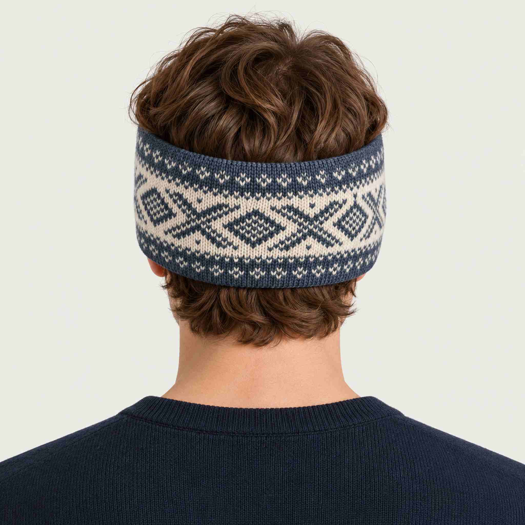 Dale of Norway Cortina 1956 Headband in Steel - male back