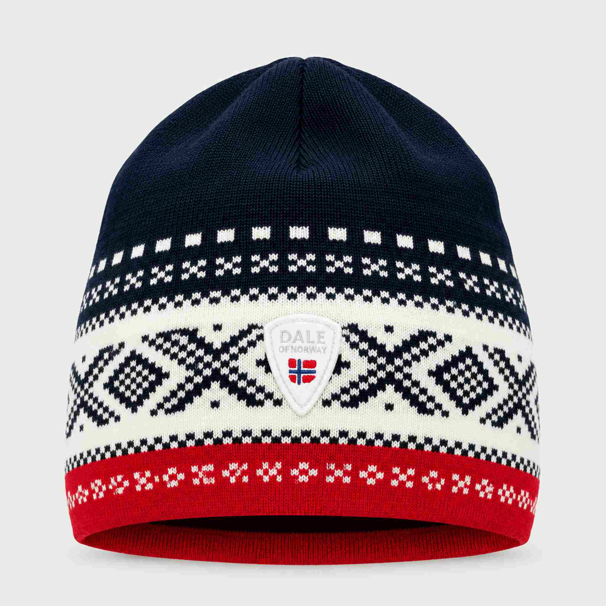 Dale of Norway Dystingen Hat in Navy/Raspberry - front