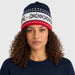 Dale of Norway Dystingen Hat in Navy/Raspberry - female front