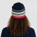 Dale of Norway Dystingen Hat in Navy/Raspberry - female back