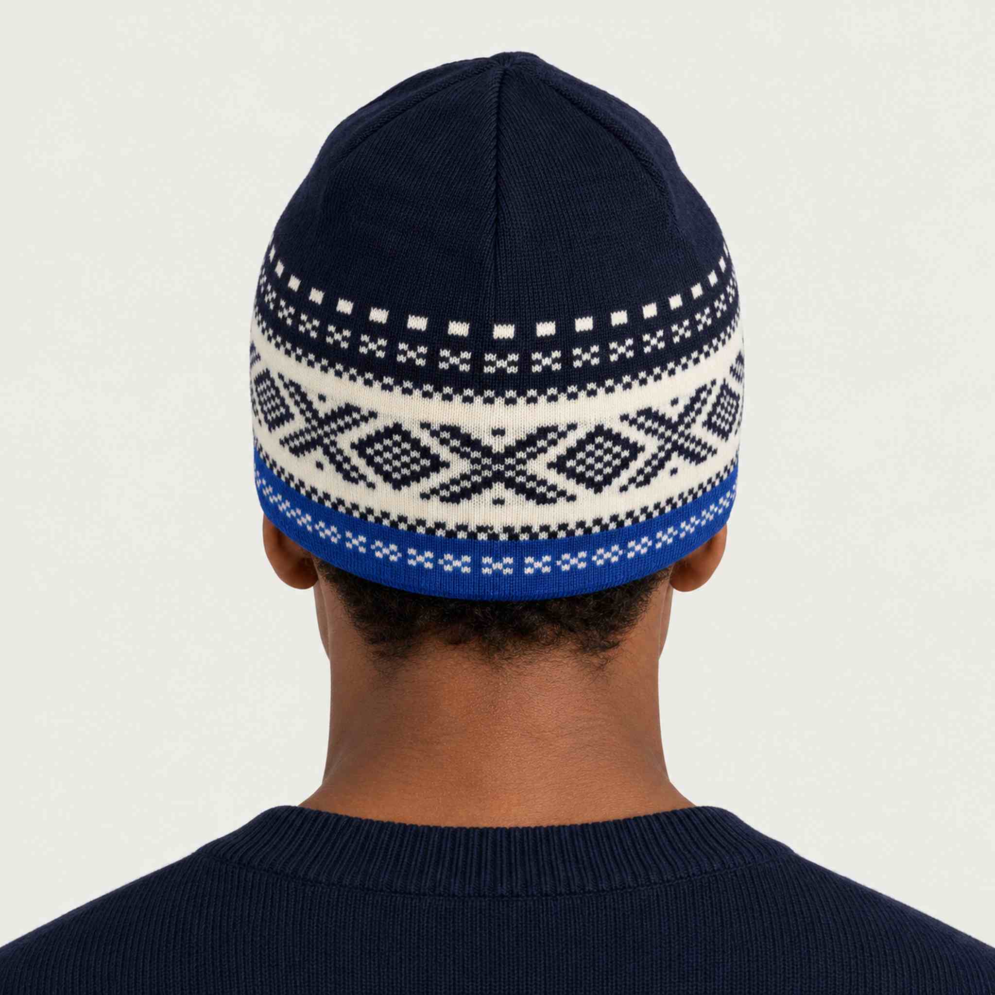 Dale of Norway Dystingen Hat in Navy/Ultramarine - male back